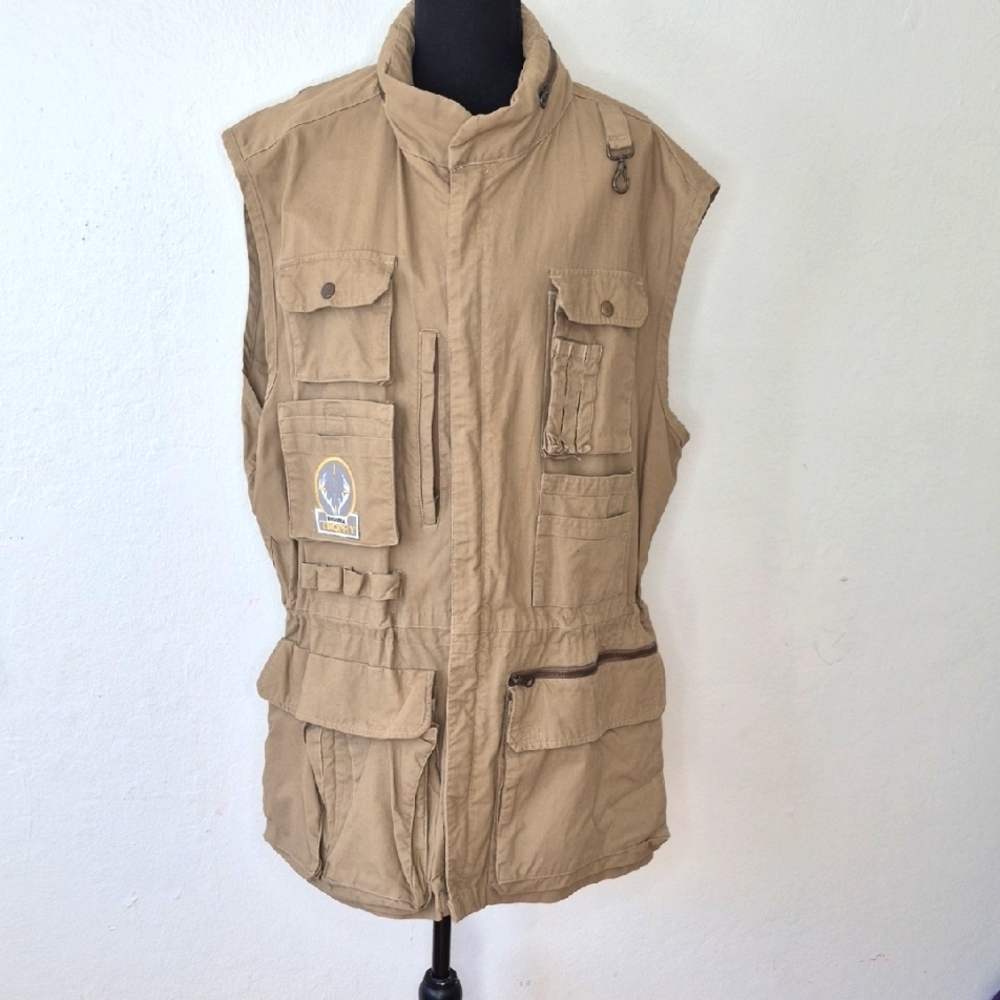 Banana Republic Safari & Travel Bushnell Trophy 100% Cotton Vest Sz XL
